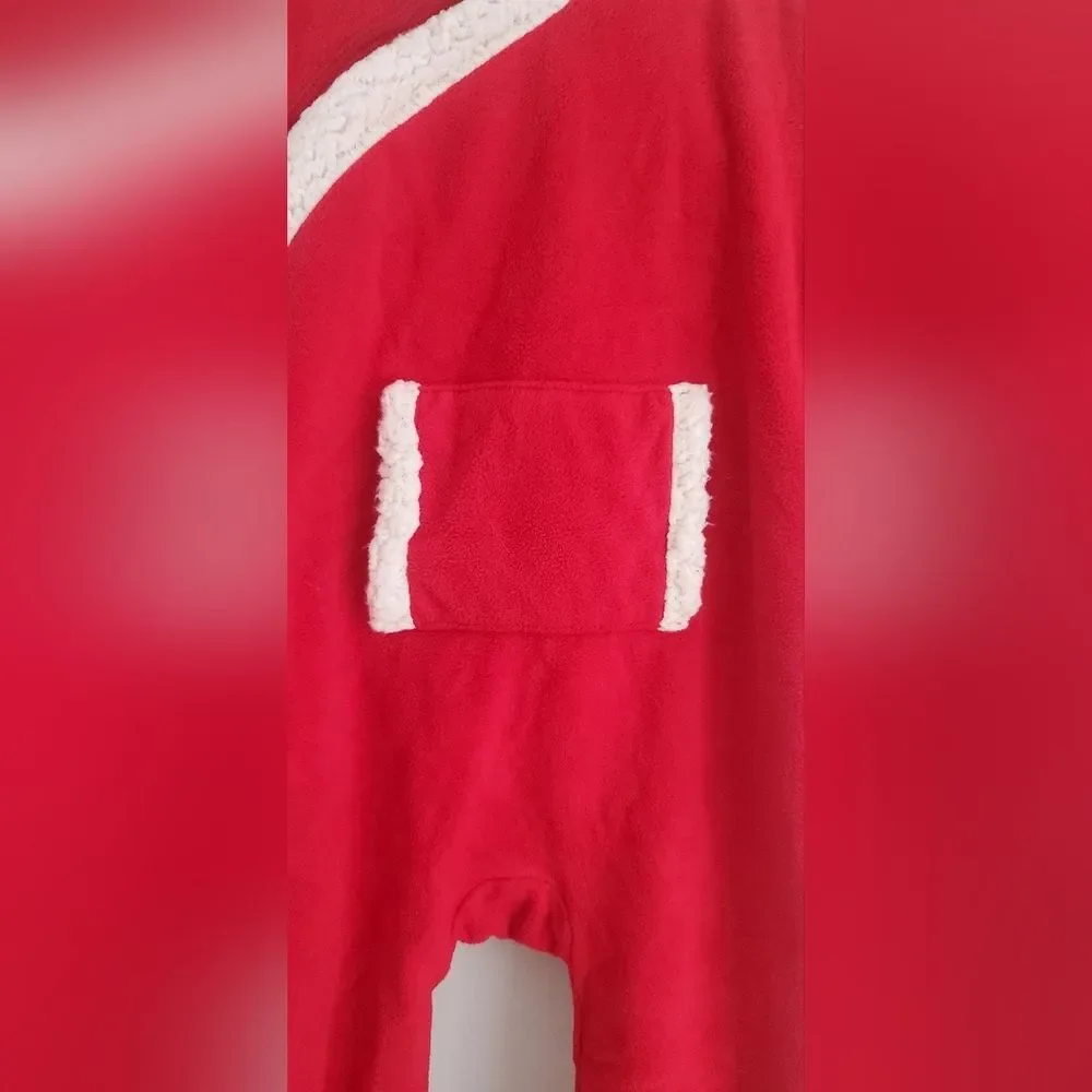 Old Navy Red Kids Bunting Footie One Piece With Snaps Size 6-12 Months